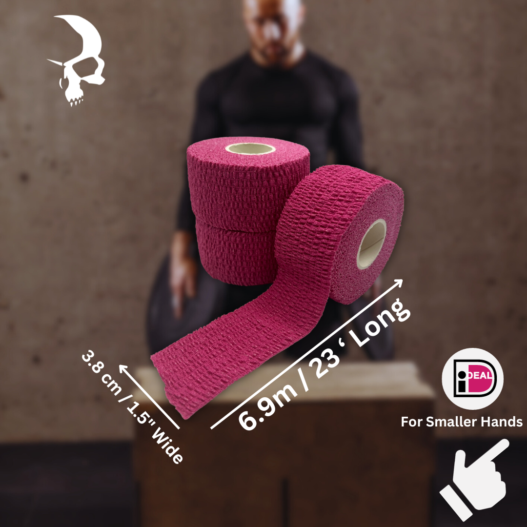 1 RM Fitness Co. Weightlifting Hook Grip Thumb Tape - PINK - 3